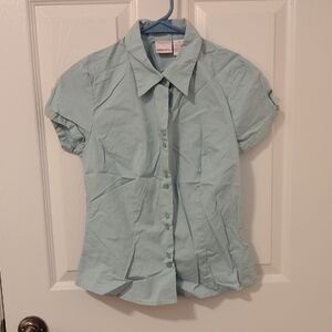 Xhilaration Size Small Sky Blue Button-Up Shirt